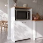 Hanah Home Armario Multiusos Vrn1-Sw Natural y Blanco